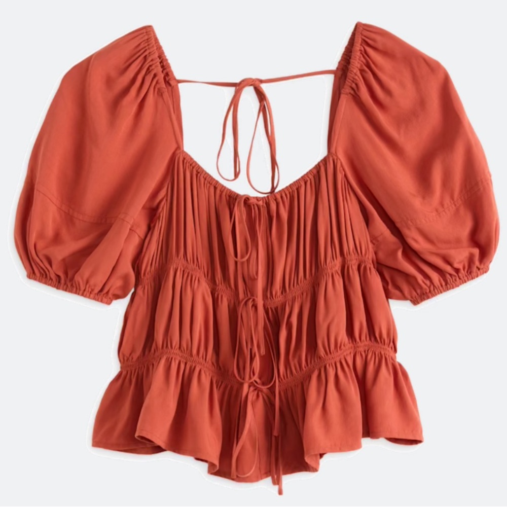 FEW MODA NORA TIERED PEPLUM TOP